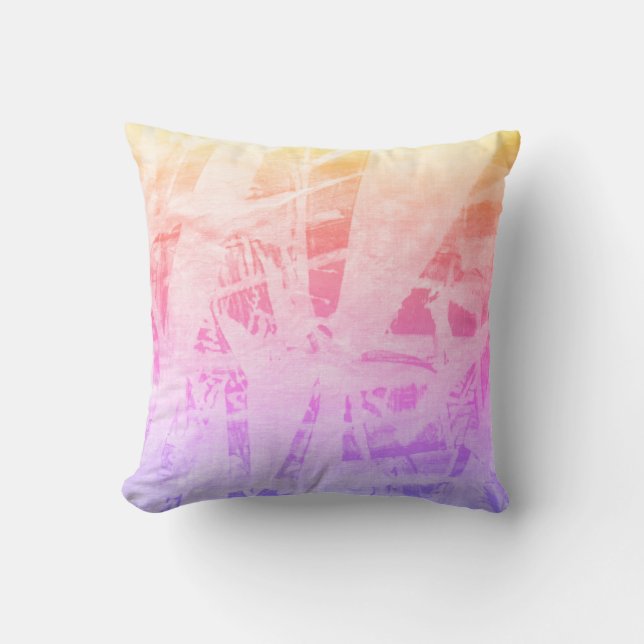 Rainbow Modern Summer Gradient Pillow Kussen (Voorkant)