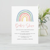Rainbow modern waterverf stijlvol baby shower (Staand voorkant)