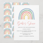 Rainbow modern waterverf stijlvol baby shower (Voorkant / Achterkant)