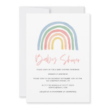 Rainbow modern waterverf stijlvol baby shower