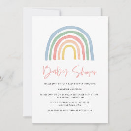 Rainbow modern waterverf stijlvol baby shower