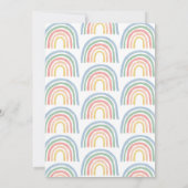 Rainbow modern waterverf stijlvol baby shower (Achterkant)