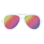 Rainbow Molten Glass Splash-effect Aviator Zonnebril (Voorkant)