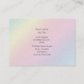 Rainbow Molten Glass Splatter Effect Visitekaartje (Achterkant)
