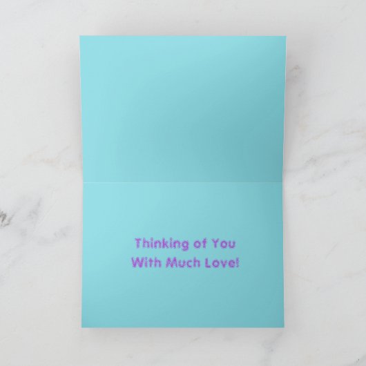 Rainbow Monarch Butterfly Painting Get Well Kaart (Binnen)