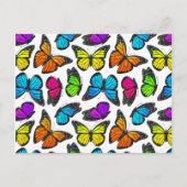 Rainbow Monarch Butterfly Pattern Briefkaart (Voorkant)