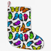 Rainbow Monarch Butterfly Pattern Kleine Kerstsok (Voorkant)