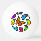 Rainbow Monarch Butterfly Pattern Pingpongbal (Voorkant)