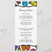 Rainbow Monarch Butterfly Slim Dinner Menu (Voorkant)