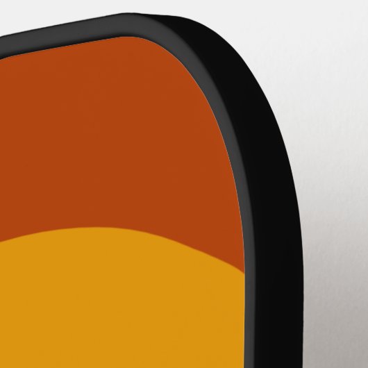 Rainbow Monogram Aangepaste naam Retro Sunset Stri Pickleball Paddle (Links Detail)