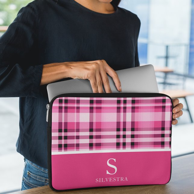 Rainbow Monogram-laptophoes Laptop Sleeve (Creator heeft geüpload)