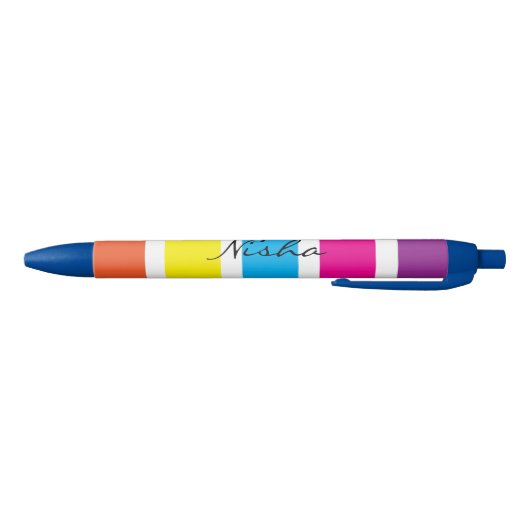 Rainbow Monogram leraar Kind Zwarte Inkt Pen (Bodem)