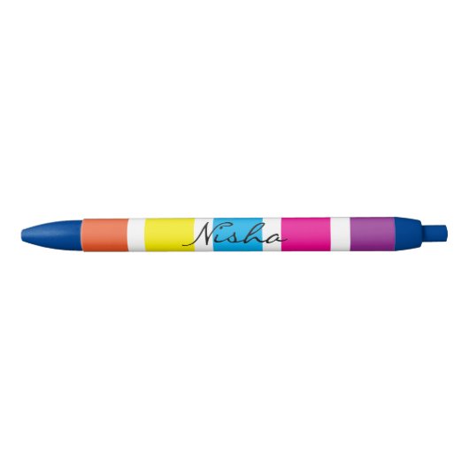 Rainbow Monogram leraar Kind Zwarte Inkt Pen (Voorkant)