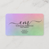 Rainbow Monogram Visitekaartjes – Elegant (Voorkant)