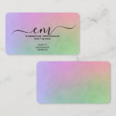 Rainbow Monogram Visitekaartjes – Elegant (Voorkant / Achterkant)