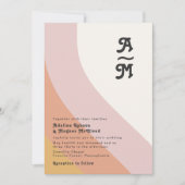 Rainbow Monogram Wedding van Modern Retro 70 Kaart (Voorkant)