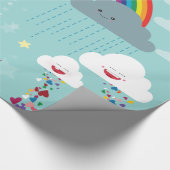 Rainbow, moon en stars Gift Wrap Cadeaupapier (Hoek)