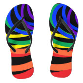 Rainbow Moons Abstract kleurenpatroon Teenslippers (Voetbed)