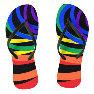 Rainbow Moons Abstract kleurenpatroon Teenslippers