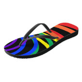 Rainbow Moons Abstract kleurenpatroon Teenslippers (Schuin)