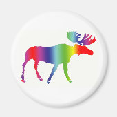 Rainbow Moose Magneet (Voorkant)