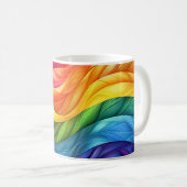Rainbow Morning – Geometric Abstract Mug Koffiemok (Voorkant rechts)