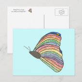 Rainbow Mosaic Butterfly Briefkaarten (Voorkant / Achterkant)