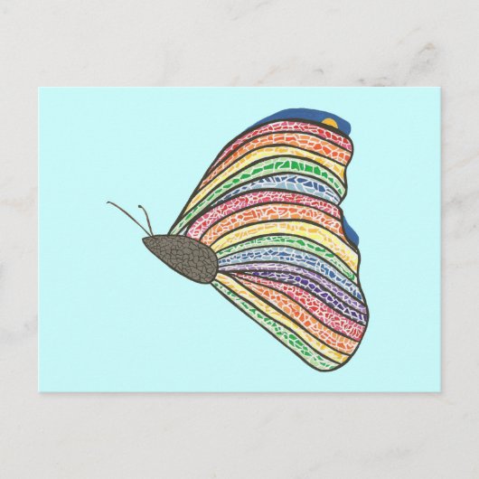 Rainbow Mosaic Butterfly Briefkaarten (Voorkant)