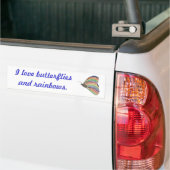 Rainbow Mosaic Butterfly Ik hou van vlinders Bumpersticker (Op Truck)