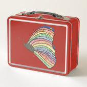 Rainbow Mosaic Butterfly on Metal Lunch Boxes (Voorkant)