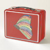 Rainbow Mosaic Butterfly on Metal Lunch Boxes (Achterkant)