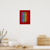 Rainbow Mosaic Gay Pride Flag (penseel) Poster (Keuken)