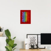 Rainbow Mosaic Gay Pride Flag (penseel) Poster (Thuiskantoor)