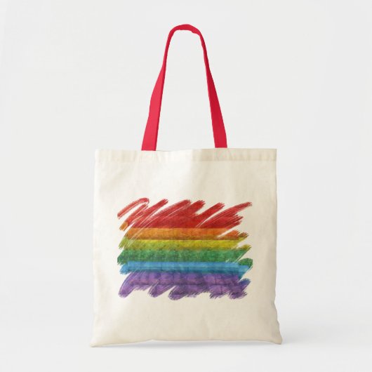 Rainbow Mosaic Gay Pride Flag (penseel) Tote Bag (Voorkant)