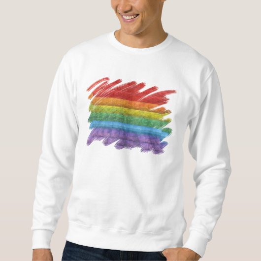 Rainbow Mosaic Gay Pride Flag (penseel) Trui (Voorkant)