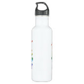 Rainbow Mosaic Gay Pride Flag (penseel) Waterfles (Achterkant)