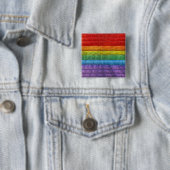 Rainbow Mosaic Gay Pride Flag Vierkante Button 5,1 Cm (In situ)