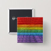 Rainbow Mosaic Gay Pride Flag Vierkante Button 5,1 Cm (Voorkant /achterkant)