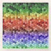 Rainbow Mosaic Glazen Onderzetter (Voorkant)