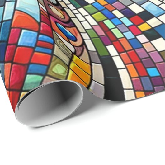 Rainbow Mosaic Melody Cadeaupapier (Rol Hoek)