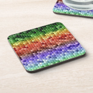 Rainbow Mosaic Pattern Bier Onderzetter
