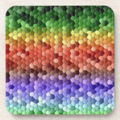 Rainbow Mosaic Pattern Bier Onderzetter (Voorkant)