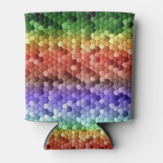 Rainbow Mosaic Pattern Blikjeskoeler (Voorkant)