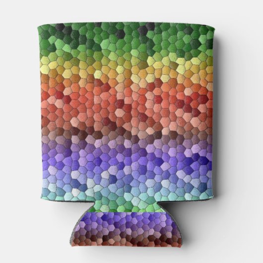 Rainbow Mosaic Pattern Blikjeskoeler (Achterkant)