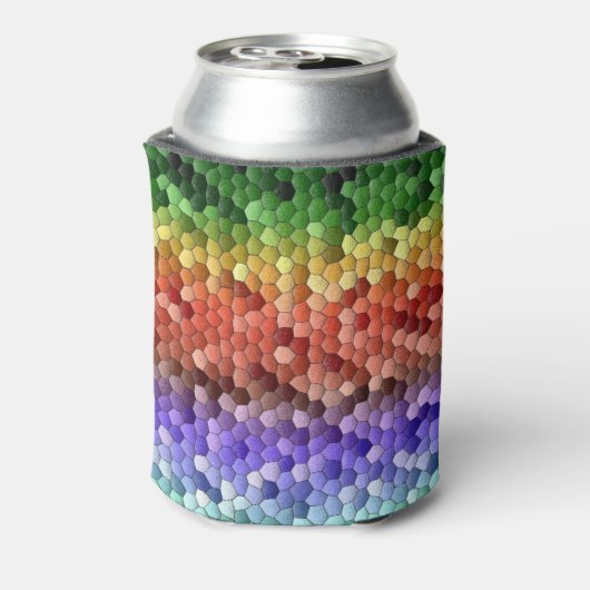 Rainbow Mosaic Pattern Blikjeskoeler (Blikje Achterkant)