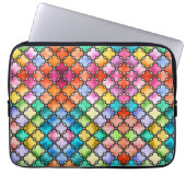 Rainbow mosaic pattern laptop sleeve (Voorkant)