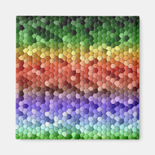 Rainbow Mosaic Pattern Magneet