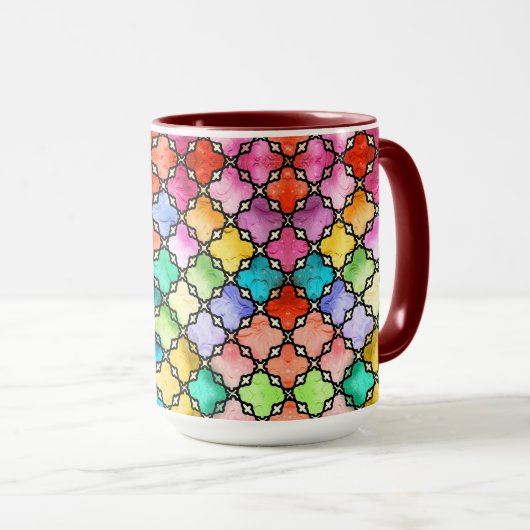 Rainbow mosaic pattern mok (Voorkant rechts)