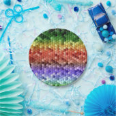 Rainbow Mosaic Pattern Papieren Bordje (Feest)