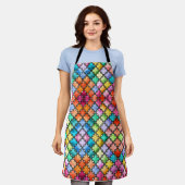 Rainbow mosaic pattern schort (Gedragen)